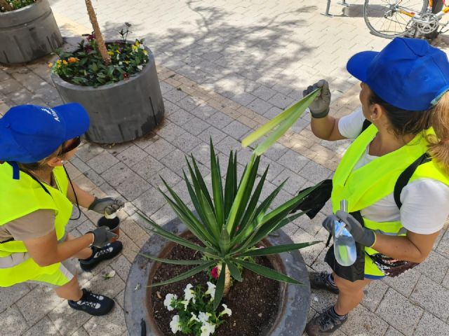Alumnos del Programa de Mejora de la Empleabilidad 'Currélatelo' Puerto Lumbreras 2022 realizan sus prácticas en parques y zonas verdes del municipio - 2, Foto 2