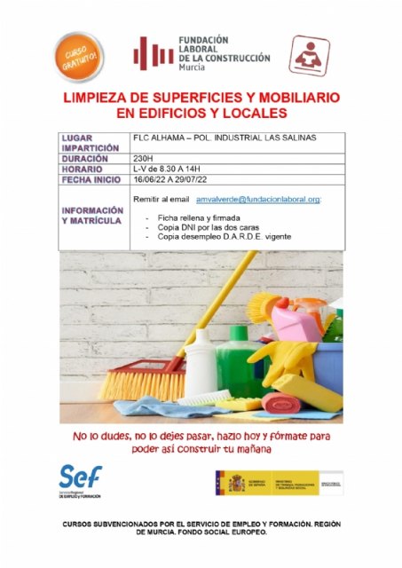 Curso gratuito de limpieza de superficies y mobiliario en edificios y locales - 1, Foto 1