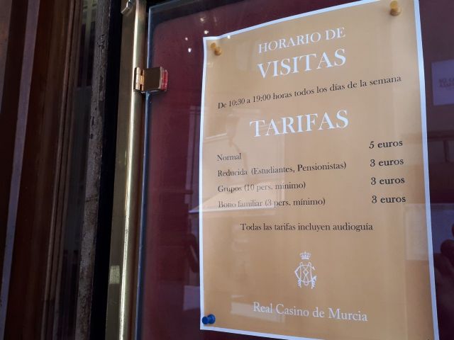 Ahora Murcia: El ayuntamiento no ha transmitido al Casino el acuerdo del pleno para que cumpla su obligación de abrir gratis 4 días al mes, según el presidente de la entidad - 1, Foto 1