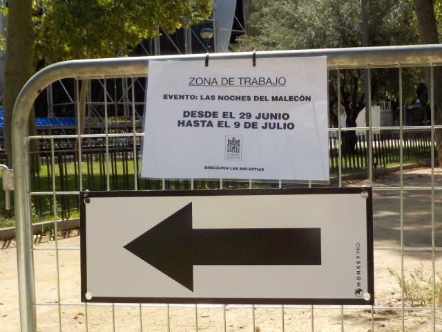 Cambiemos Murcia denuncia la utilización del jardín del Malecón para espectáculos exclusivos - 2, Foto 2