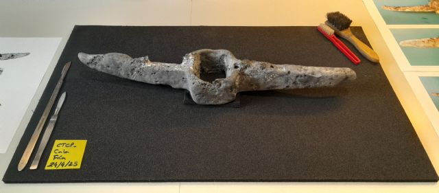 El Museo Nacional de Arqueología Subacuática presenta un cepo de ancla de época romana hallado en cala Fría (Cabo de Palos) - 1, Foto 1