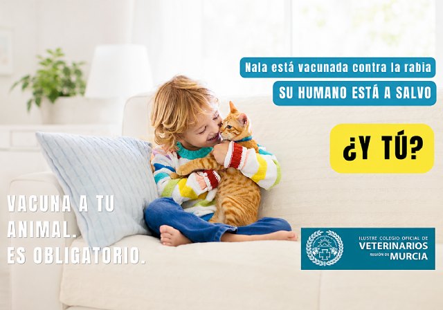 El Colegio de Veterinarios de la Regi�n de Murcia lanza una campa�a sobre obligatoriedad de vacunar contra la rabia a perros, gatos y hurones
