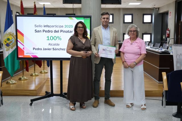 San Pedro del Pinatar logra el Sello Infoparticipa por décima vez consecutiva con la máxima puntuación - 2, Foto 2