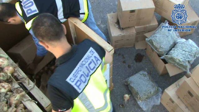 La Policía Nacional se incauta de 205 kilos de cogollos de marihuana escondidos entre cebollas - 2, Foto 2
