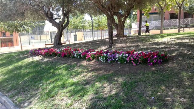Cientos de flores de temporada adornan los jardines de El Esparragal con motivo de sus fiestas patronales - 2, Foto 2