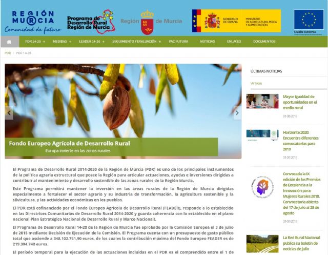 La nueva página web del Programa de Desarrollo Rural recibe más de 11.000 visitas en menos de cuatro meses - 1, Foto 1