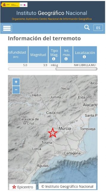 Un seísmo de magnitud 3,9 se deja sentir en Totana y activa las alertas de terremoto en los móviles, Foto 4