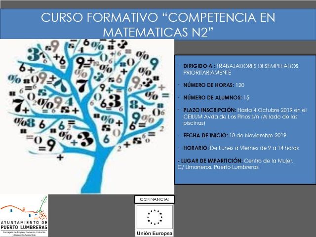 El Ayuntamiento de Puerto Lumbreras ofrece dos cursos para que desempleados puedan acceder a certificados de profesionalidad - 1, Foto 1