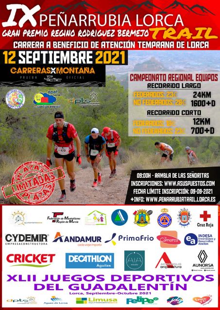 La IX edición de la Peñarrubia Lorca Trail, que se celebrará este próximo 12 de septiembre, cuenta ya con más de 400 inscritos - 2, Foto 2