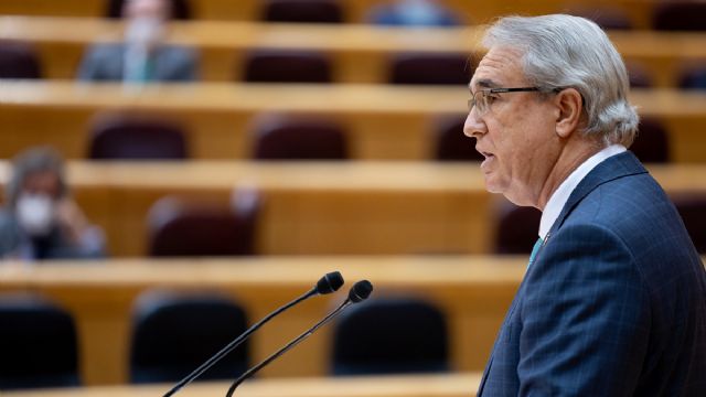 Marín pregunta en el Senado las razones por las que el Gobierno quiere eliminar la comunicación ferroviaria entre Murcia y Madrid 2.9.21 - 1, Foto 1