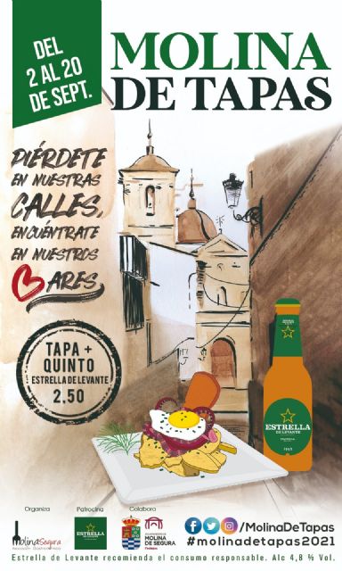 Piérdete en nuestras calles, encuéntrate en nuestros bares, lema de la Ruta MOLINA DE TAPAS 2021, que celebra una nueva edición del 2 al 20 de septiembre - 1, Foto 1