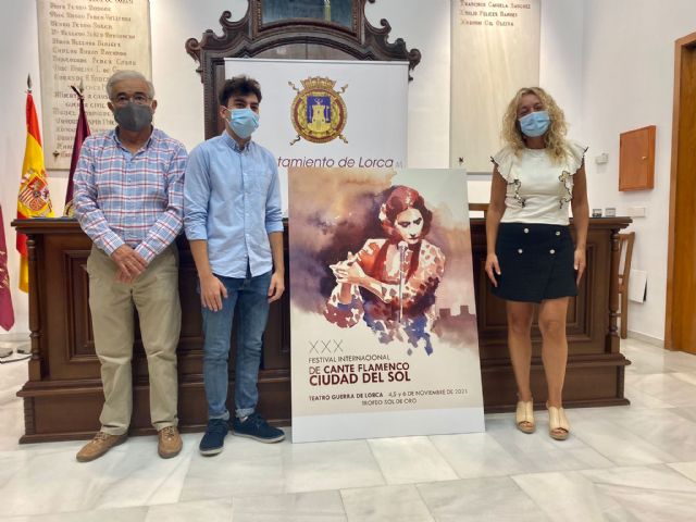 El cartel del artista Cristóbal Rodríguez titulado ´La luz del flamenco en Lorca´, imagen del Festival Flamenco Ciudad del Sol´ - 2, Foto 2