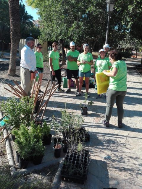 Voluntarios y voluntarias ambientales colaboran en la mejora del rincón botánico del Parque de la Compañía en Molina de Segura - 1, Foto 1