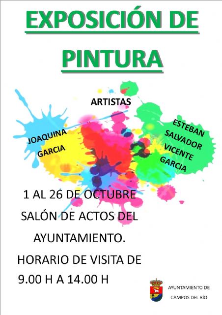 El salón de actos del Ayuntamiento de Campos del Río acoge una nueva exposición de pintura hasta el 26 de octubre - 1, Foto 1