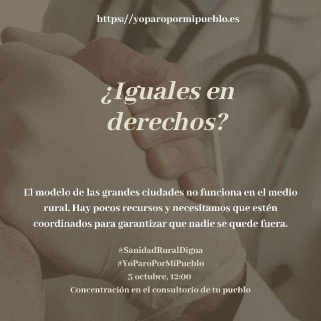 Unión de Uniones anima a participar en la campaña #YoParoPorMiPueblo por una sanidad rural digna - 1, Foto 1