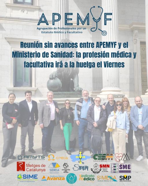 Reunión sin avances entre APEMYF y el Ministerio de Sanidad: la profesión médica y facultativa irá a la huelga el viernes - 1, Foto 1