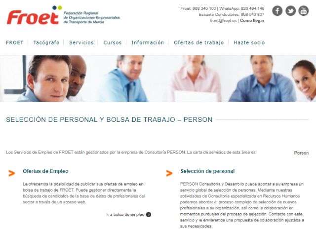 Froet facilita la contratación entre empresas y trabajadores en su nuevo portal 'bolsa de empleo.info' - 1, Foto 1