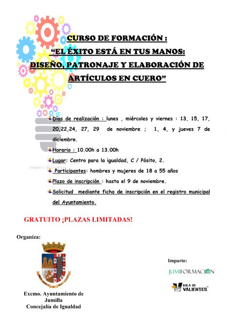 Abiertas inscripciones para el curso de diseño, patronaje y elaboración de artículos de cuero - 1, Foto 1