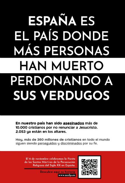 La ACdP lanza en Mazarrón una campaña sobre los mártires de España tras aprobarse la Ley de Memoria Democrática - 2, Foto 2
