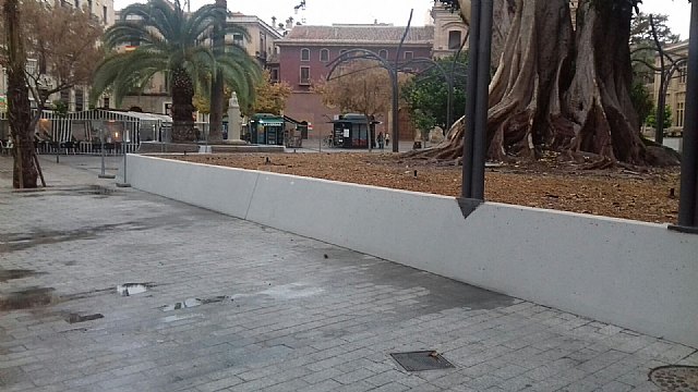 Retiran una parte de las vallas del ficus de la Plaza Santo Domingo - 1, Foto 1
