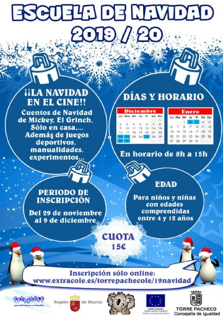 Conciliando en vacaciones. Abierto el plazo de inscripción para la escuela de Navidad - 1, Foto 1