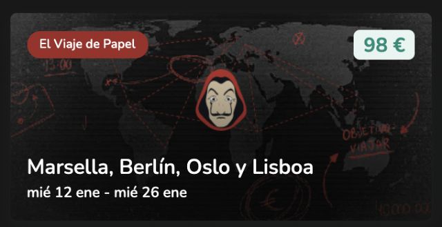 Airhopping lanza las rutas de La Casa de Papel en honor a sus fanáticos seguidores - 1, Foto 1