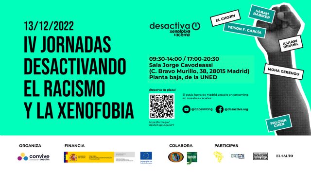 Las IV Jornadas Desactivando el racismo y la xenofobia contarán con la participación de importantes figuras contra la discriminación - 1, Foto 1