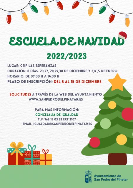 El Ayuntamiento organiza una Escuela de Navidad para favorecer la conciliación - 1, Foto 1