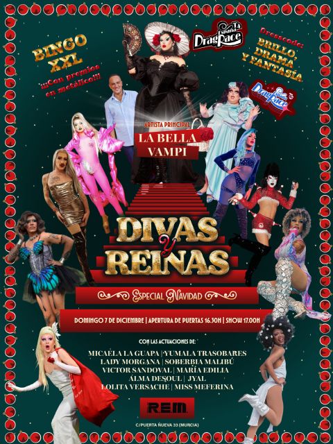 Divas y Reinas: Especial Navidad llenará de brillo, humor televisivo y cultura drag la Sala REM el 7 de diciembre - 2, Foto 2