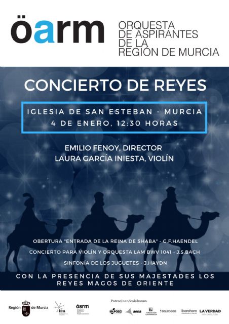 La Orquesta de Aspirantes de la Región de Murcia ofrece un Concierto de Reyes en la iglesia de San Esteban - 1, Foto 1