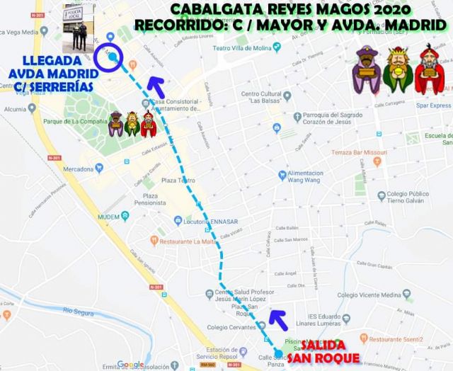 La Cabalgata de Reyes partirá el próximo 5 de enero desde San Roque, para seguir por Calle Mayor y Avenida de Madrid, hasta el cruce con Calle Serrerías - 1, Foto 1