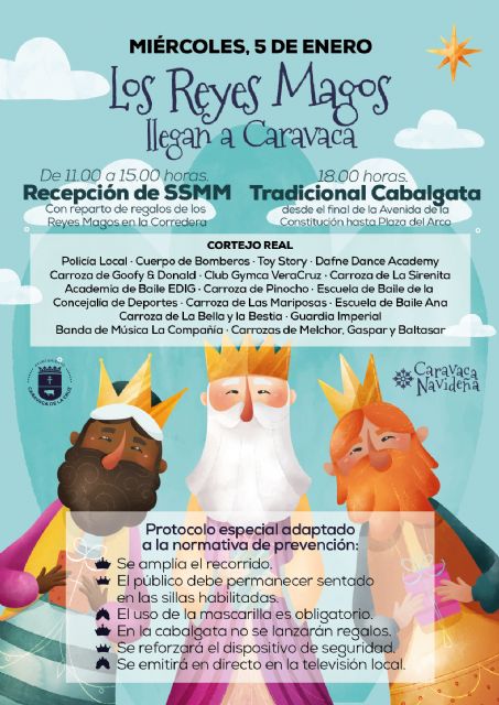 Los Reyes Magos estarán en Caravaca para participar en una recepción de cuatro horas y en la tradicional Cabalgata con recorrido ampliado - 1, Foto 1