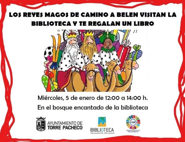 Los Reyes Magos visitan la biblioteca y regalan libros - 1, Foto 1