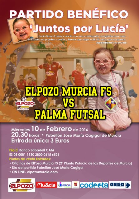 Partido Benéfico Juntos por Lucía - ElPozo Murcia FS vs Palma Futsal - 1, Foto 1