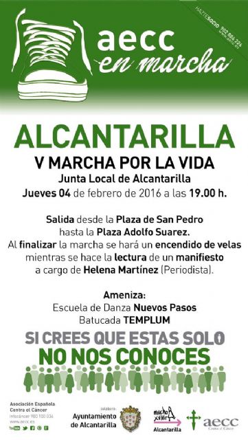 Alcantarilla conmemora mañana el Día Mundial contra el Cáncer - 1, Foto 1