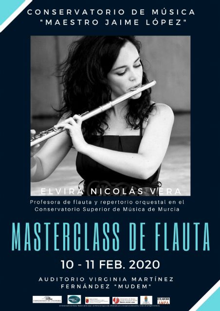 El Conservatorio Profesional de Música Maestro Jaime López de Molina de Segura organiza una master class de flauta travesera los días 10 y 11 de febrero - 1, Foto 1