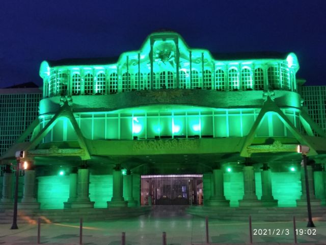 La Asamblea Regional se tiñe de verde con motivo del Día Mundial contra el Cáncer - 3, Foto 3