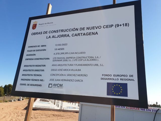 Los vecinos y MC vuelven a exigir que se reanuden las obras de construcción del nuevo colegio de La Aljorra - 2, Foto 2