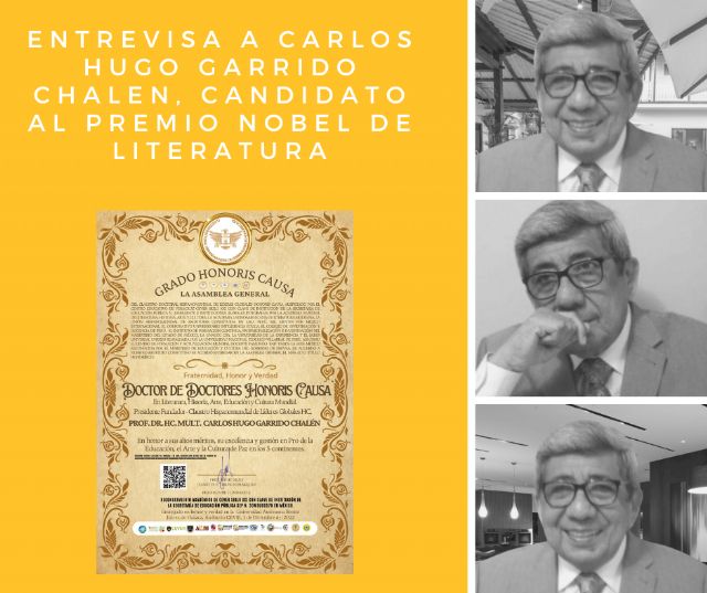 Entrevista a Carlos Hugo Garrido Chalén, candidato a Premio Nóbel de Literatura - 1, Foto 1