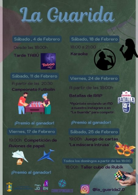 Actividades en el espacio joven La Guarida durante este mes de febrero, Foto 1