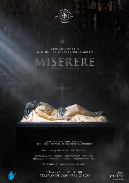 El Paso Azul recupera la celebración del 'Miserere mei' que será interpretado por la Coral y Orquesta Bartolomé Pérez Casas el próximo viernes, 6 de marzo - 1, Foto 1