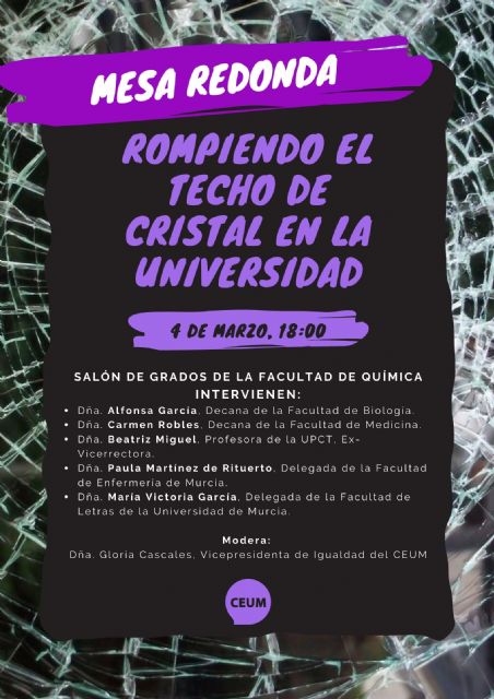 El Consejo de Estudiantes de la UMU organiza la mesa redonda 'Rompiendo el techo de cristal en la Universidad' - 1, Foto 1