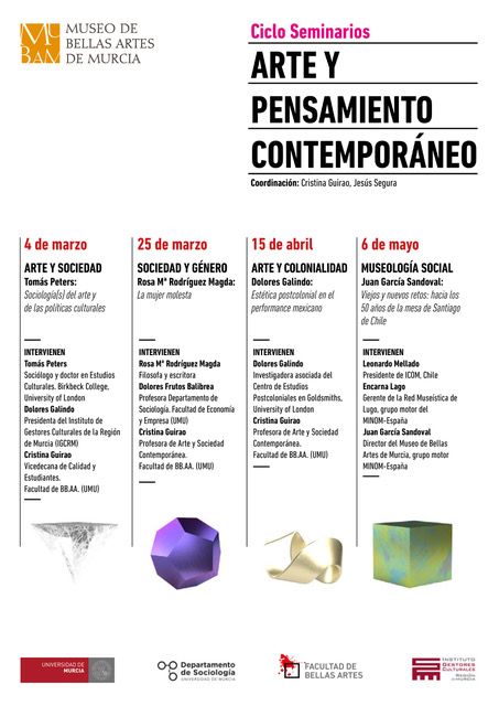 Arranca el ciclo de seminarios ´Arte y pensamiento contemporáneos´ que coorganiza la Facultad de Bellas Artes de la UMU - 1, Foto 1