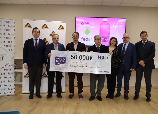 Aquadeus, de Grupo Fuertes, dona 50.000 euros a la Federacin Espaola de Enfermedades Raras para fomentar la investigacin, Foto 1