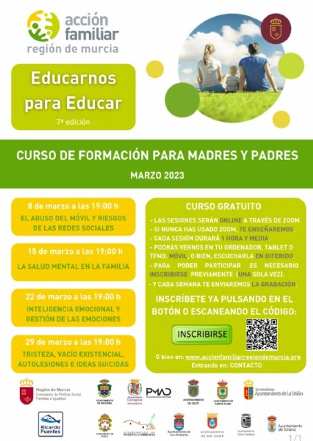 Comienza el próximo 8 de marzo la Escuela de Padres y Madres on line, organizada en el marco del Programa Municipal de Prevención de Drogodependencias, Foto 2