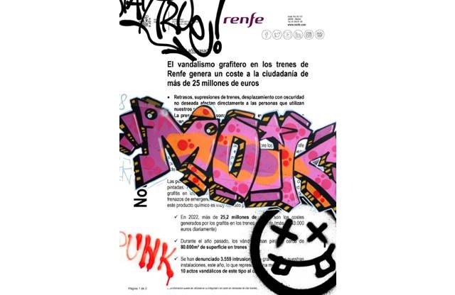 ¿Por qué Renfe grafiteó su propia nota de prensa? - 1, Foto 1
