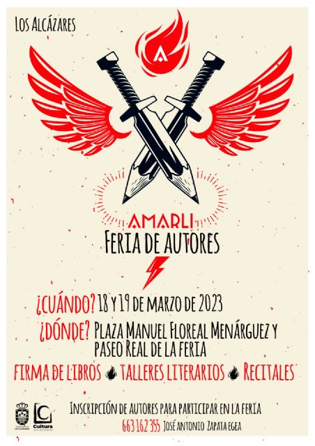 Más de 100 escritores se darán cita en Los Alcázares en la Feria de autores AMARLI - 1, Foto 1