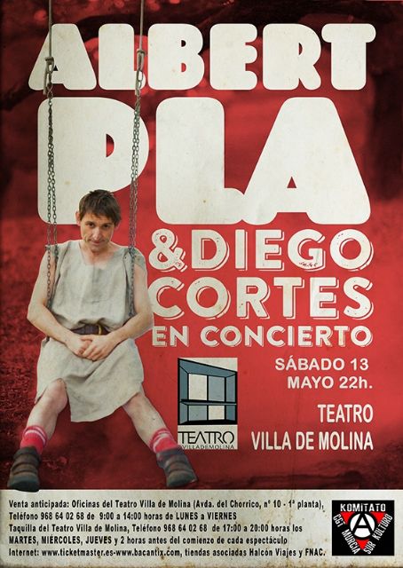 El Teatro Villa de Molina ofrece el concierto de ALBERT PLA & DIEGO CORTÉS el sábado 13 de mayo - 1, Foto 1