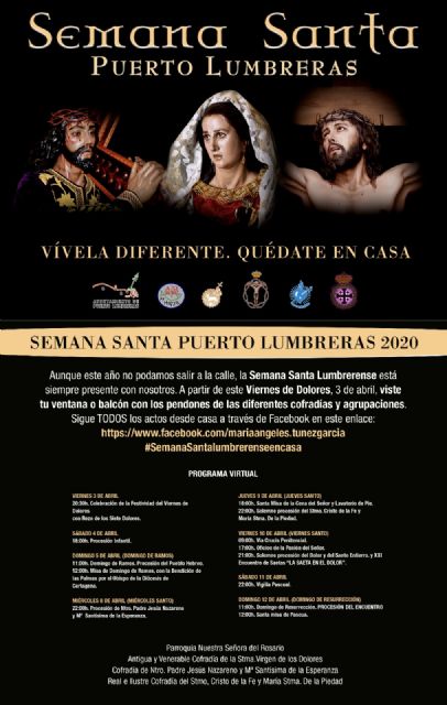 El Ayuntamiento de Puerto Lumbreras anima a los ciudadanos a vivir en casa una Semana Santa diferente - 1, Foto 1
