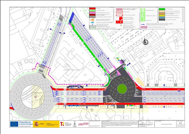 Comienza la construcción de una nueva rotonda situada en la intersección entre ronda de Levante y avenida Juan de Borbón - 1, Foto 1